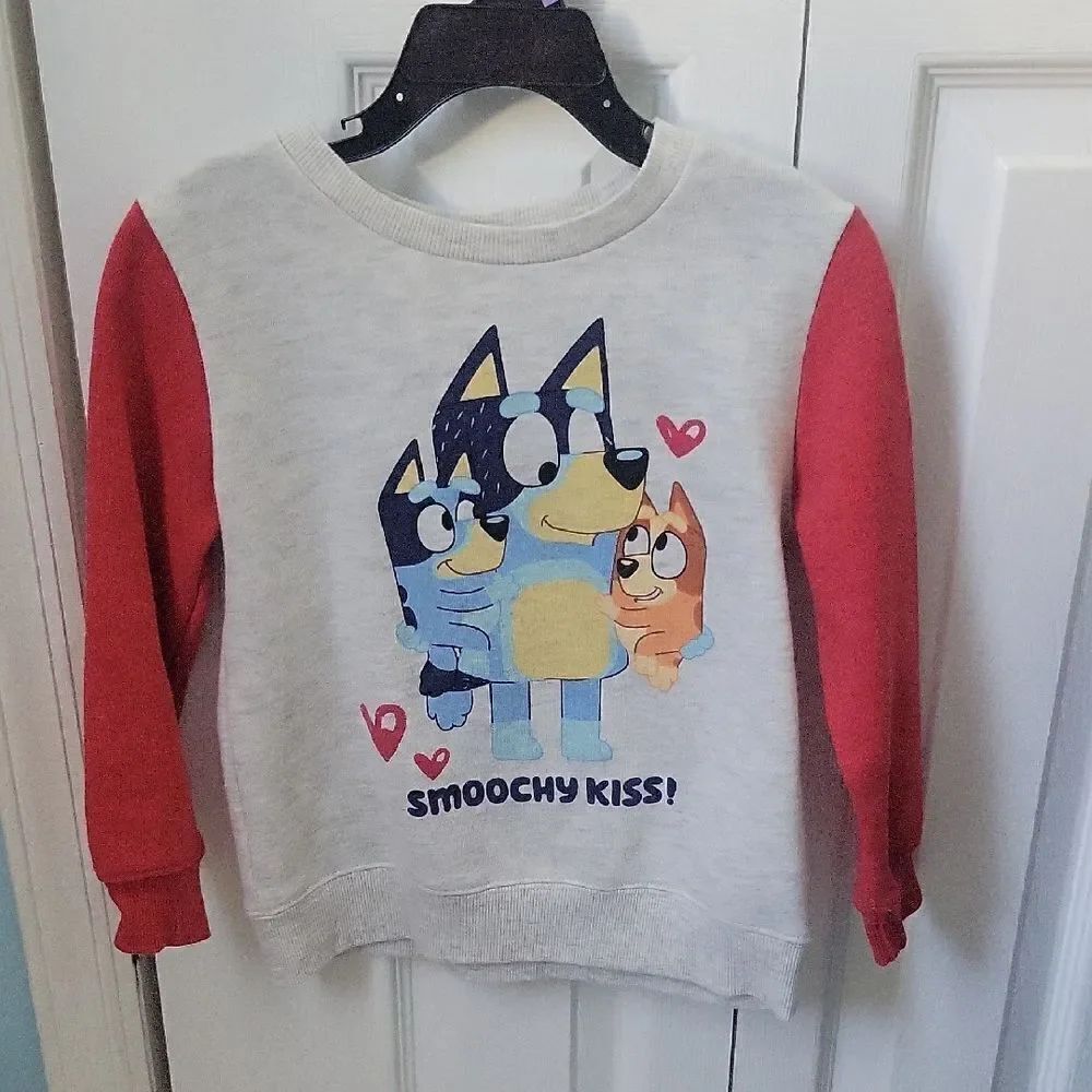 Bluey Valentines Crew Neck Sweatshirt -  5T